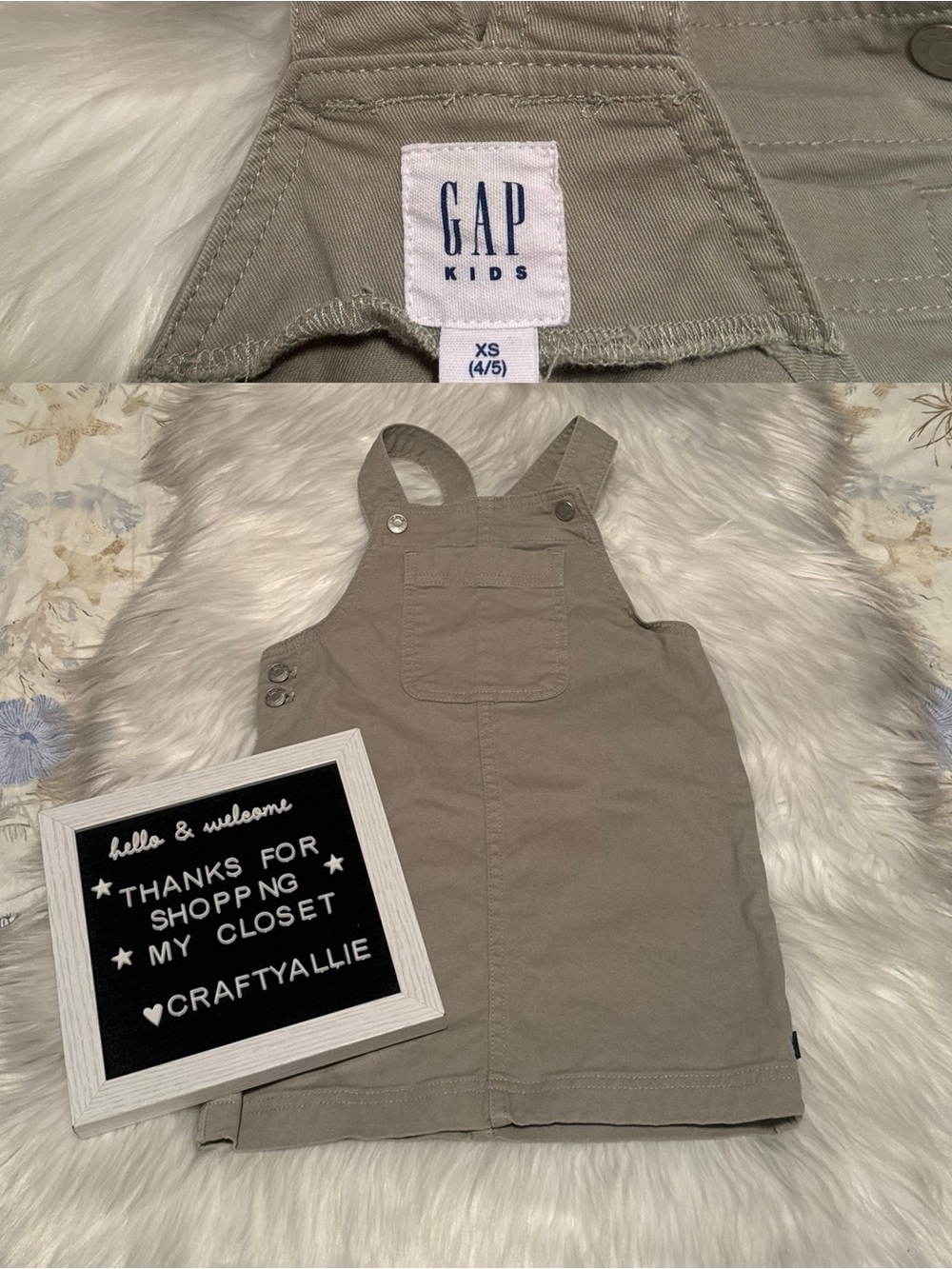 GAP Kids Overall Pinafore Dress | Girls XS 4/5